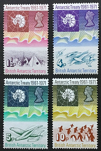 БАТ, 1971, Антарктида, Фауна, 4 марки, 70 Евро